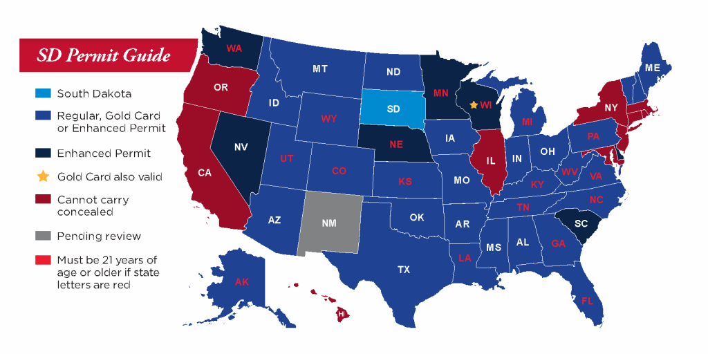 Concealed Pistol Permits: South Dakota Secretary Of State - Florida Ccw Map