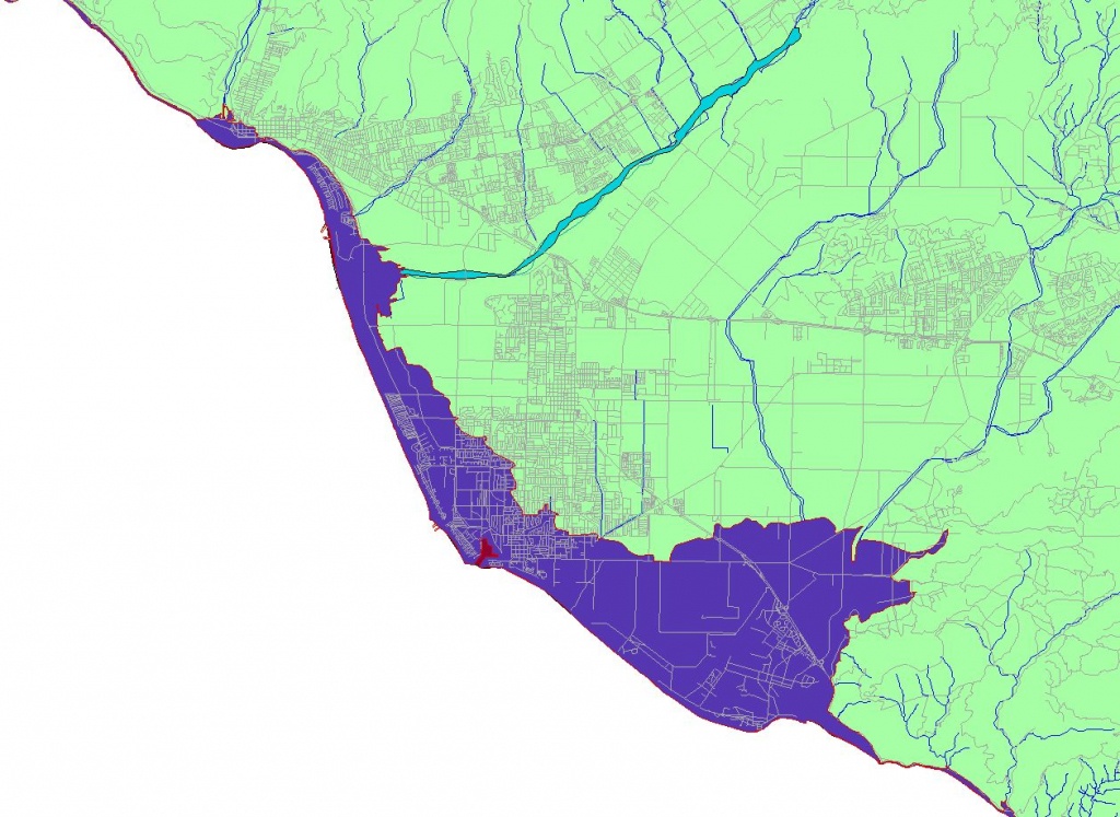 Conservation: Global Warming (Cnps-Ci) - California Sea Level Map