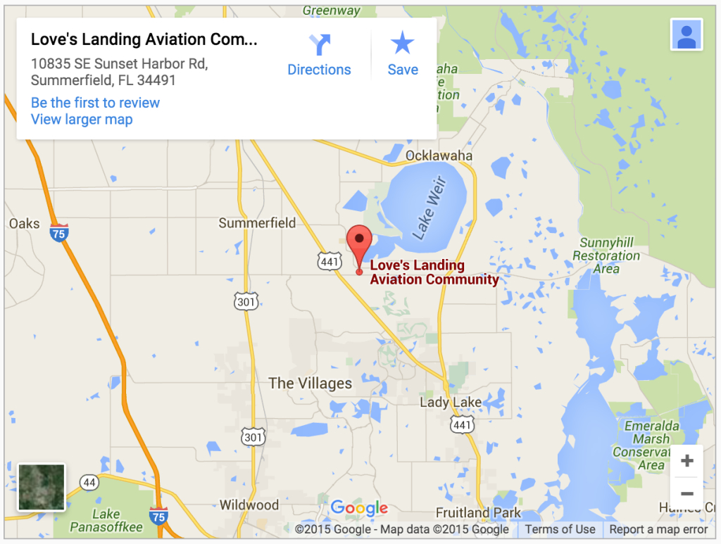Contact Us | Love&amp;#039;s Landing - Gated Airpark Community In Weirsdale, Fl - Summerfield Florida Map