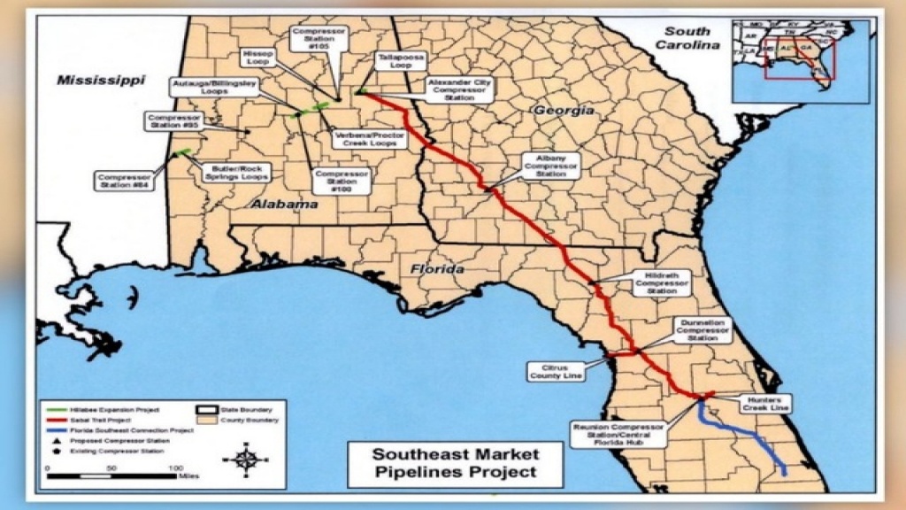 Controversial $3.2 Billion Sabal Trail Natural Gas Pipeline On - Florida Natural Gas Pipeline Map