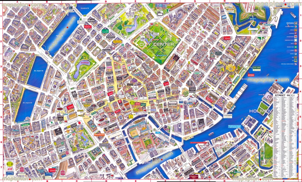 Copenhagen Map - Virtual Interactive 3D Map Of Copenhagen, Denmark - Printable Aerial Maps