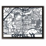 Coppell Texas Map Framed Art Laser Cut Large Wall Art | Etsy   Texas Map Framed Art