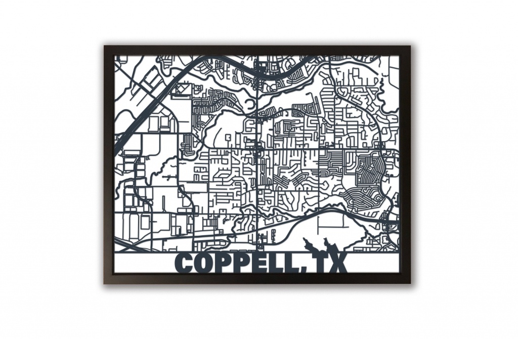 Coppell Texas Map Framed Art Laser Cut Large Wall Art | Etsy - Texas Map Framed Art