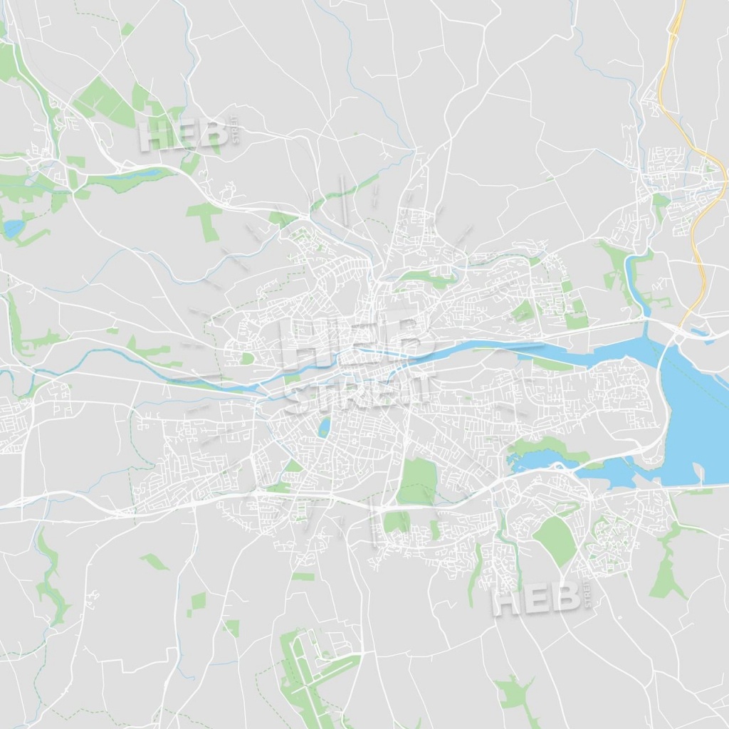 Cork, Ireland Printable Street Map | Maps Vector Downloads | Map - Cork City Map Printable