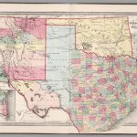County Map Of Texas, New Mexico, And Indian Territory   David Rumsey   Texas New Mexico Map
