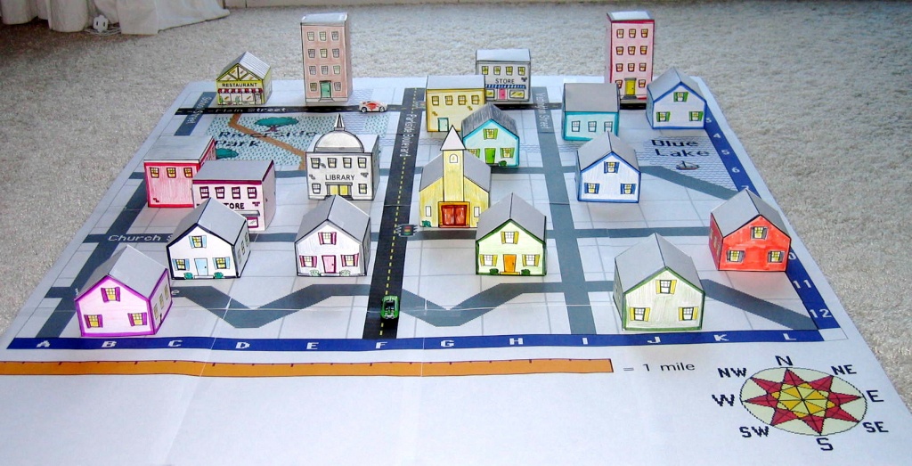 Create A 3D Town &amp;amp; Nurture Young Explorers - Community Map For Kids Printable