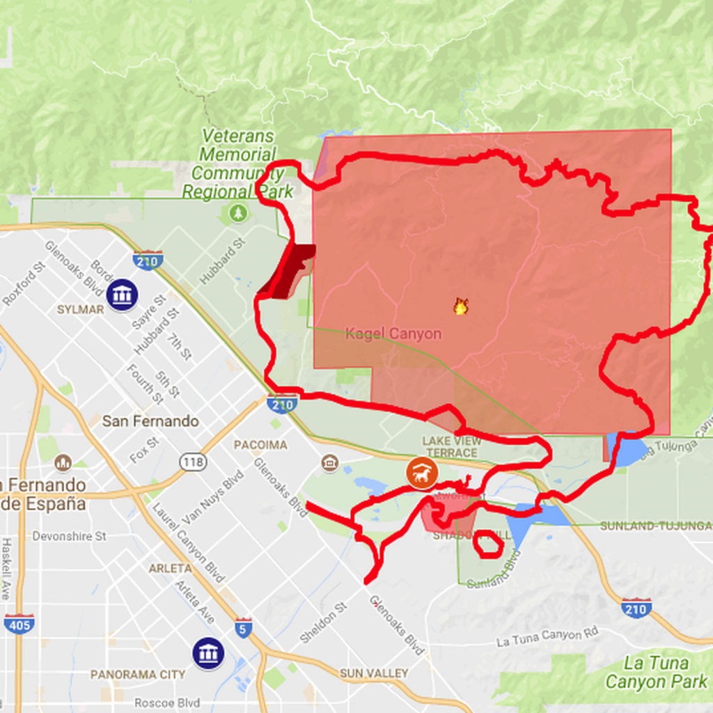 Creek Fire Map, Including Evacuation Zones - Curbed La - Van Nuys California Map