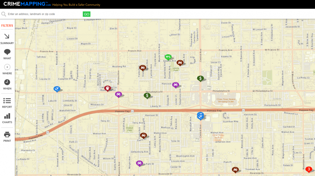 Crime Statistics - City Of Chino - Megan&amp;amp;#039;s Law California Map