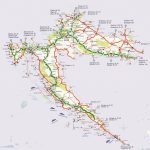 Croatian Road Map   Printable Map Of Croatia