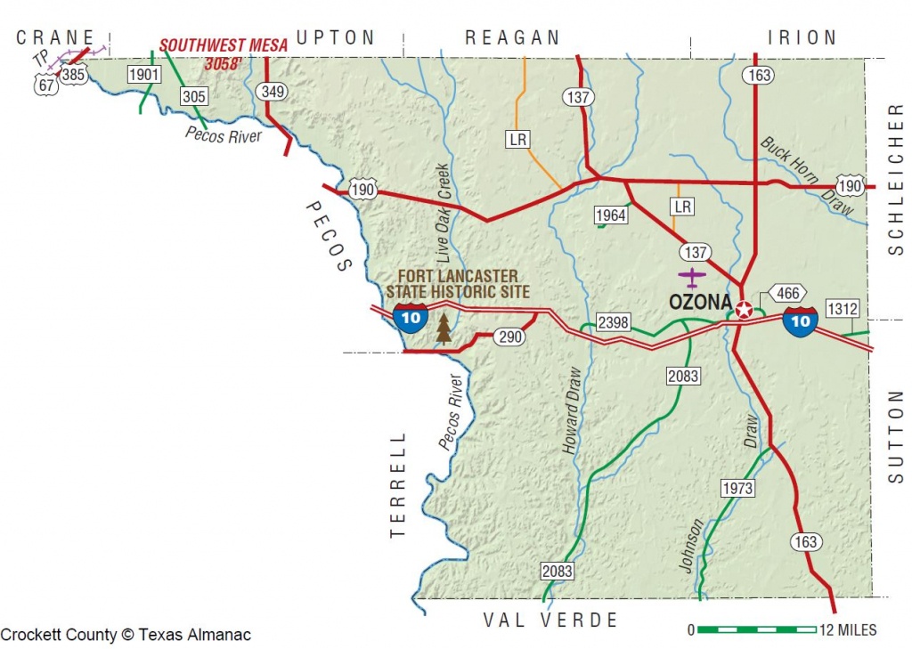 Crockett County | The Handbook Of Texas Online| Texas State - Crockett Texas Map