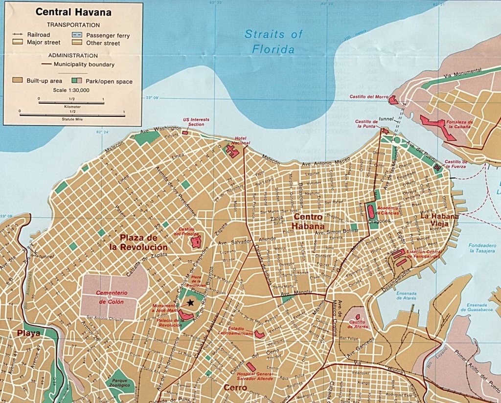 Cuba Maps - Perry-Castañeda Map Collection - Ut Library Online - Havana City Map Printable