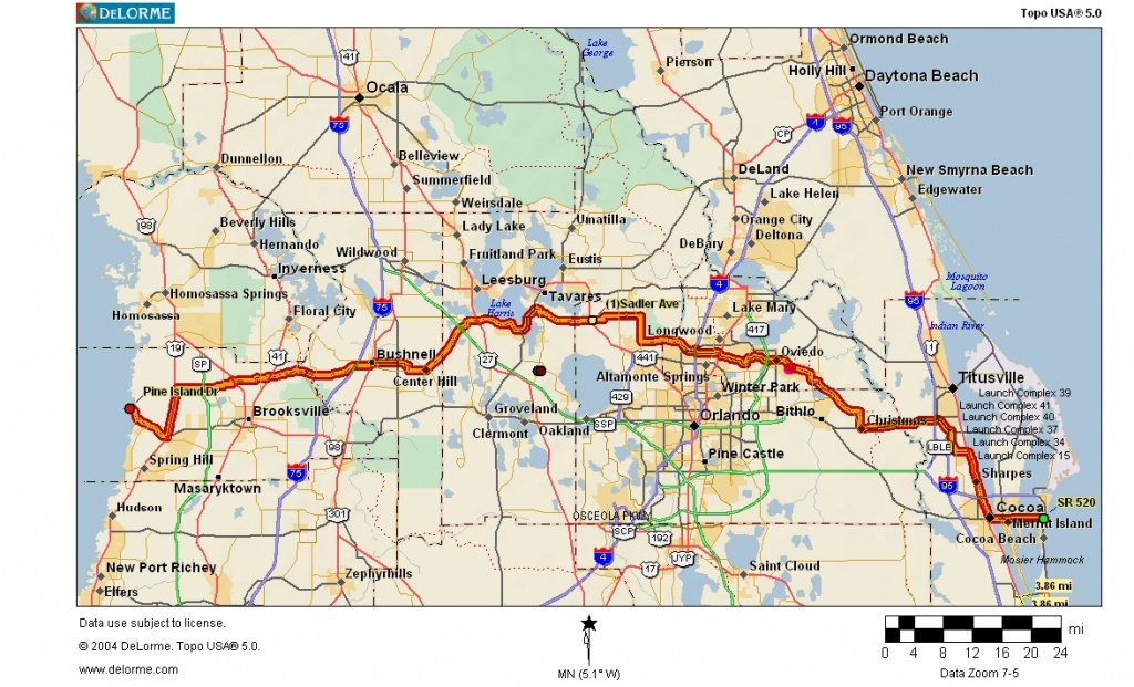 Google Maps Melbourne Florida Printable Maps   Cycling Routes Crossing Florida Google Maps Melbourne Florida 