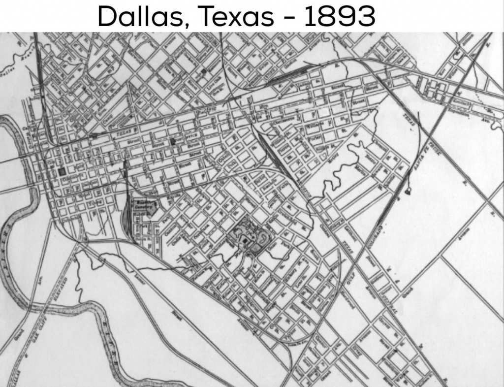 Dallas Street Map: 1893 | Dallas County, Usa | Dallas Texas, Dallas - Street Map Of Dallas Texas