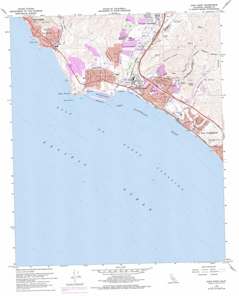 Dana Point Topographic Map, Ca - Usgs Topo Quad 33117D6 - Dana Point California Map