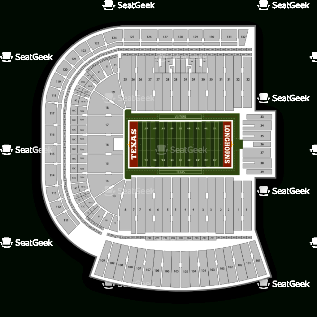 Darrell K Royal - Texas Memorial Stadium Seating Chart &amp;amp; Map | Seatgeek - Texas Longhorn Stadium Seating Map