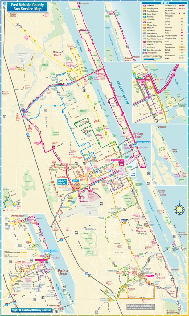 Daytona Beach Route Map - Map Of Daytona Beach Florida