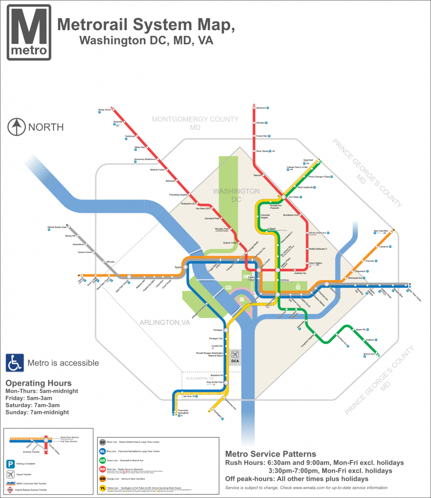Dc Metro Map - Dc Transit Guide - Printable Dc Metro Map