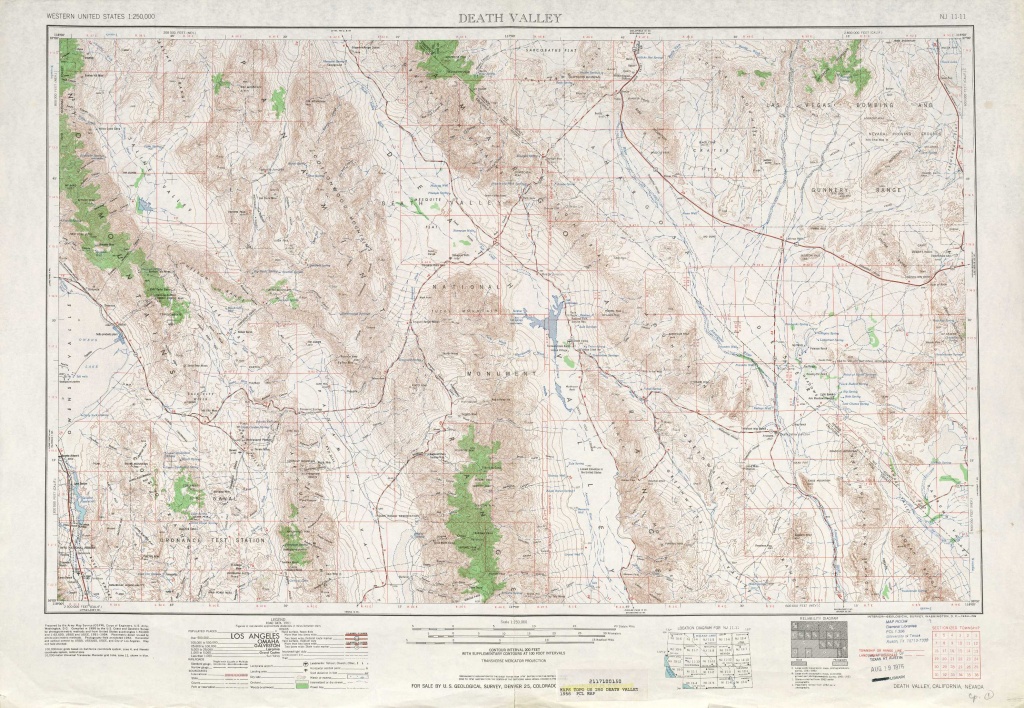 Death Valley Topographic Maps, Ca, Nv - Usgs Topo Quad 36116A1 At 1 - Usgs Topo Maps California