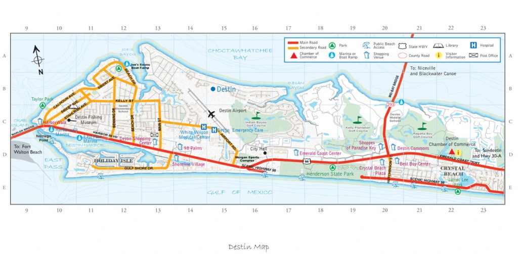 Destin Maps: Things To Do And Places To Stay | Life&amp;#039;s A Beach - Denton Florida Map