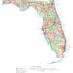 Detailed Administrative Map Of Florida State With Roads, Highways   Detailed Road Map Of Florida