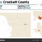 Detailed Map Crockett County Texas Usa — Stock Vector © Malachy666   Crockett Texas Map