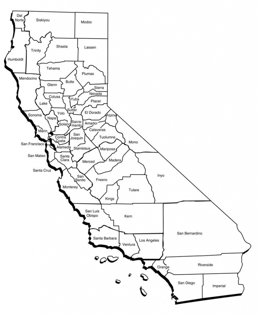 Details About California State Map W/ Counties Glossy Poster Picture - California Map With County Lines