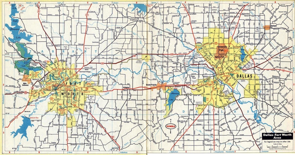 Dfw Map - Map Dfw (Texas - Usa) - Printable Map Of Fort Worth Texas