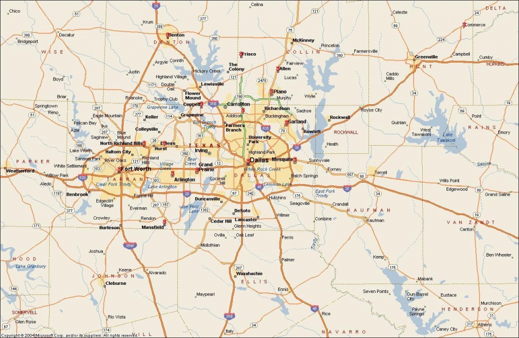 Dfw Metroplex Map - Map Of Dfw Metroplex Area (Texas - Usa) - Printable Map Of Fort Worth Texas