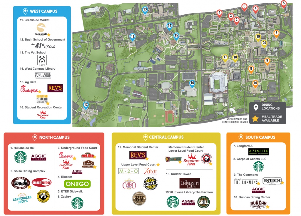 Dine On Campus At Texas A&amp;amp;m University - Texas A&amp;amp;m Housing Map