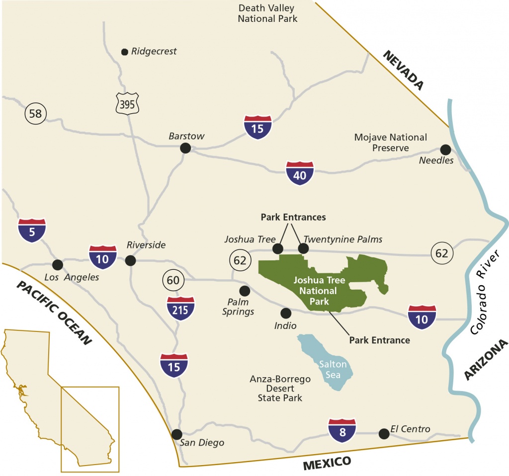 Directions &amp;amp; Transportation - Joshua Tree National Park (U.s. - Joshua Tree California Map