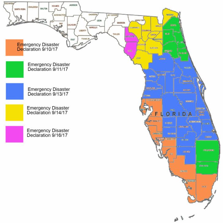 Disaster Declaration Timeline | Hernando Sun - Florida Disaster Map ...