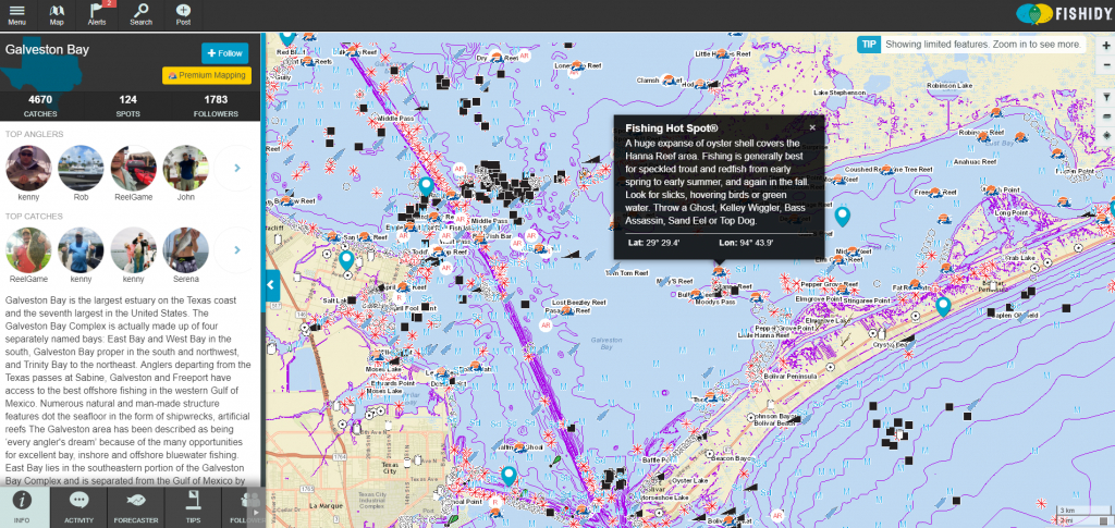 Discover Fishing Hot Spots On Galveston Bay! | Texas Fishing Spots - Texas Gulf Coast Fishing Maps