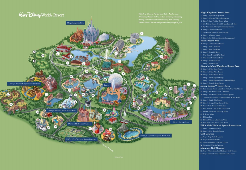 Disney Map - Walt Disney World Map (Florida - Usa) - Map Of Florida Showing Disney World