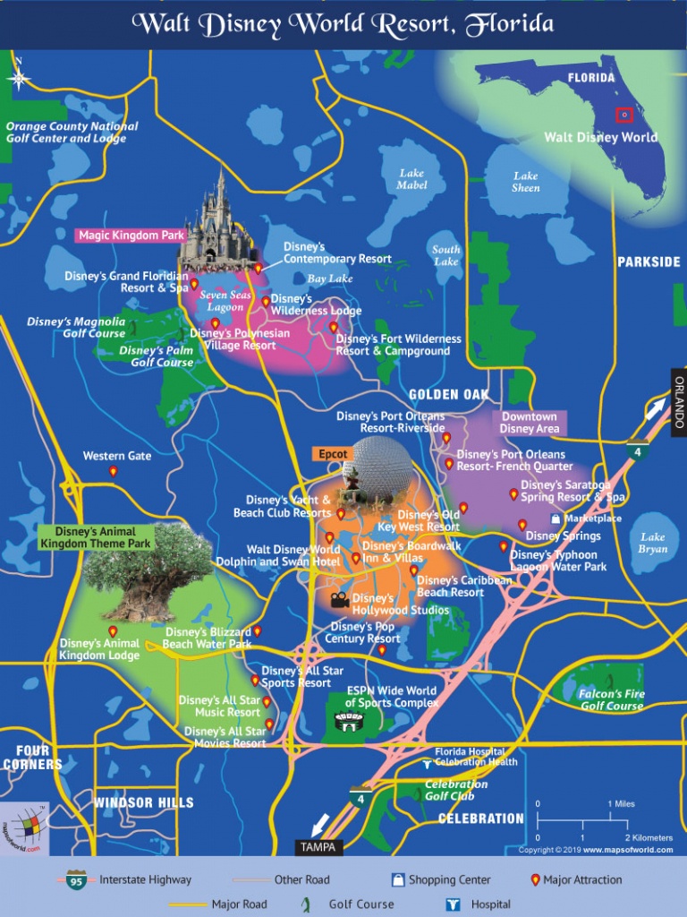 Disney World Map (November 22Nd, 2018) - Disney Florida Maps 2018