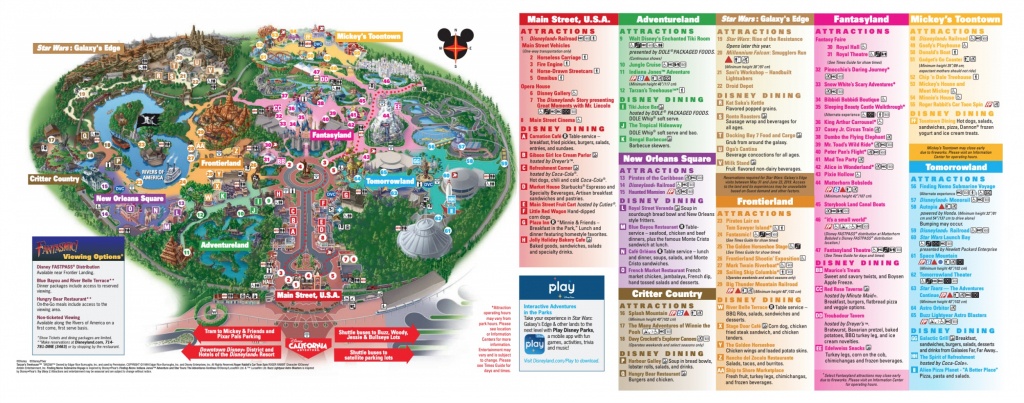 Disneyland Park Map In California, Map Of Disneyland - Disneyland California Map