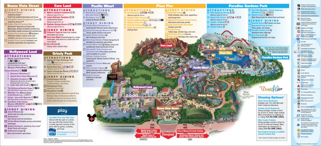Disneyland Park Map In California, Map Of Disneyland - Printable Disneyland Map 2014