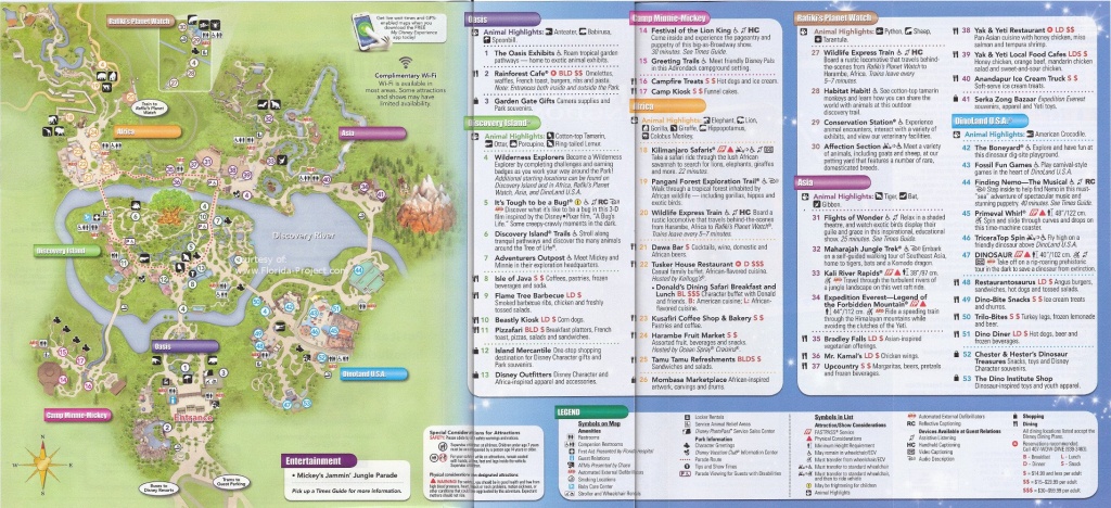Disney&amp;#039;s Animal Kingdom Guidemaps - Animal Kingdom Florida Map