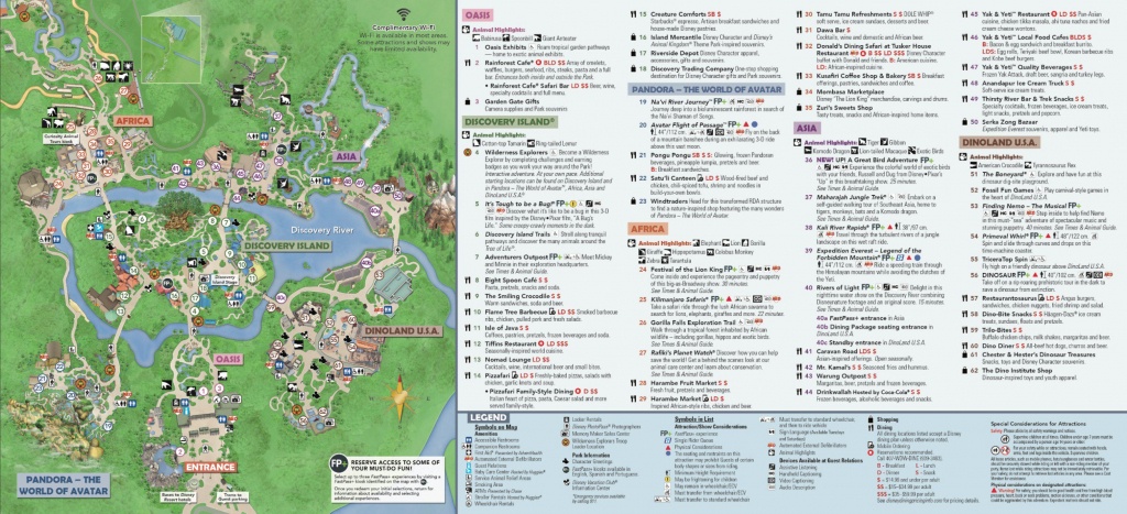 Disney&amp;#039;s Animal Kingdom Map Theme Park Map - Disney Florida Maps 2018