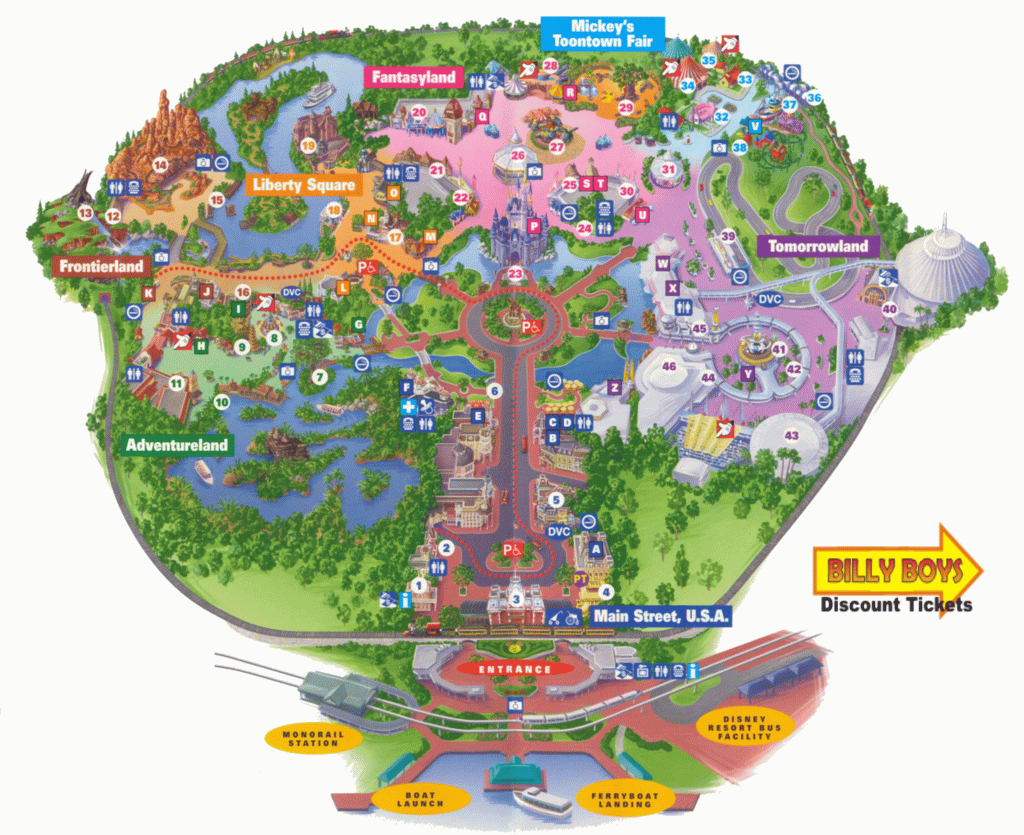 Disneyworld Map Disney World New Of Parks At 4 - World Wide Maps - Map Of Disney World In Florida