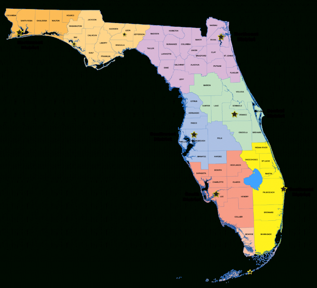 Districts | Florida Department Of Environmental Protection - Central Florida County Map