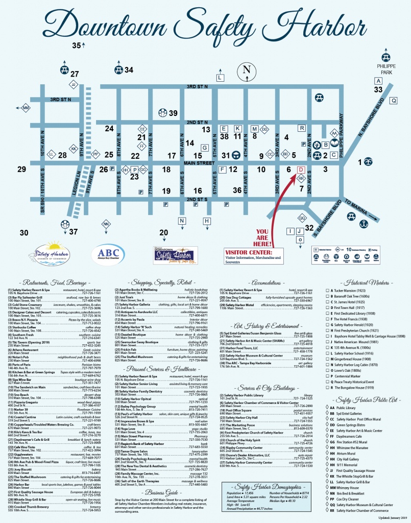 Downtown - Safety Harbor Chamber Of Commerce, Fl - Safety Harbor Florida Map