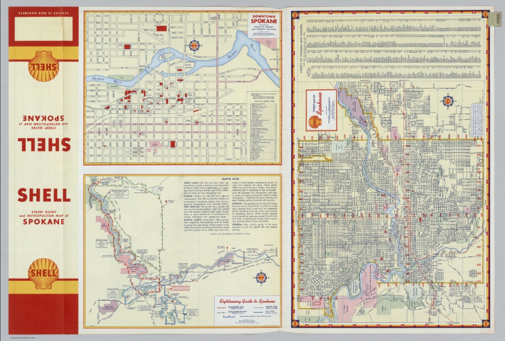 Downtown Spokane. Street Map Of Spokane. Sightseeing Guide To - Downtown Spokane Map Printable