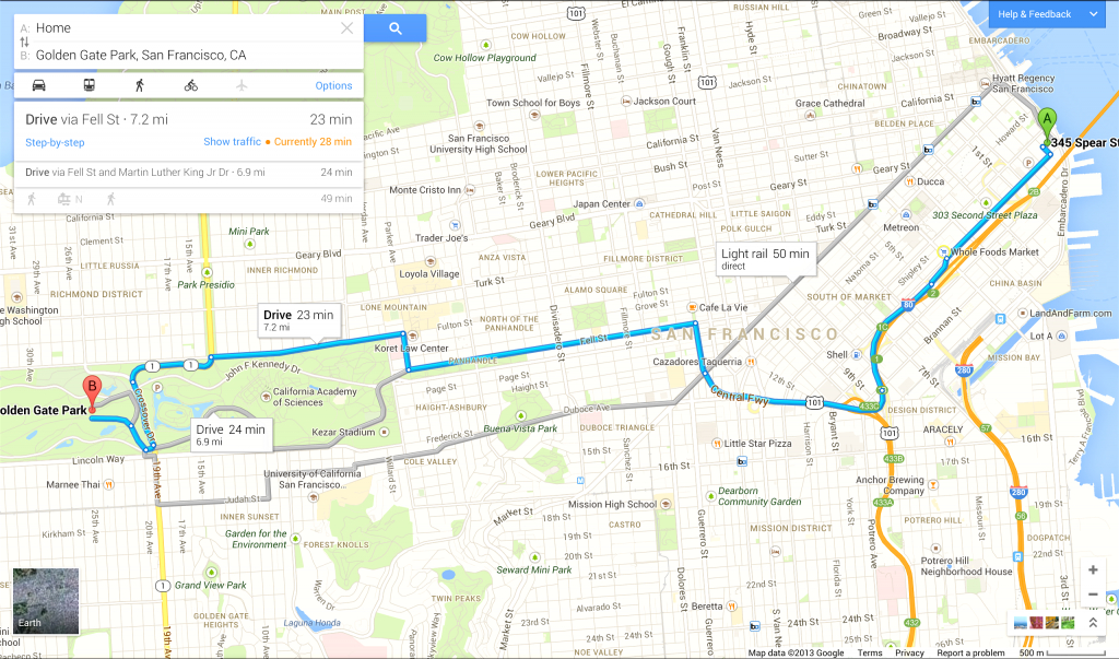 Driving Directions On Google Map - Capitalsource - Printable Directions Google Maps