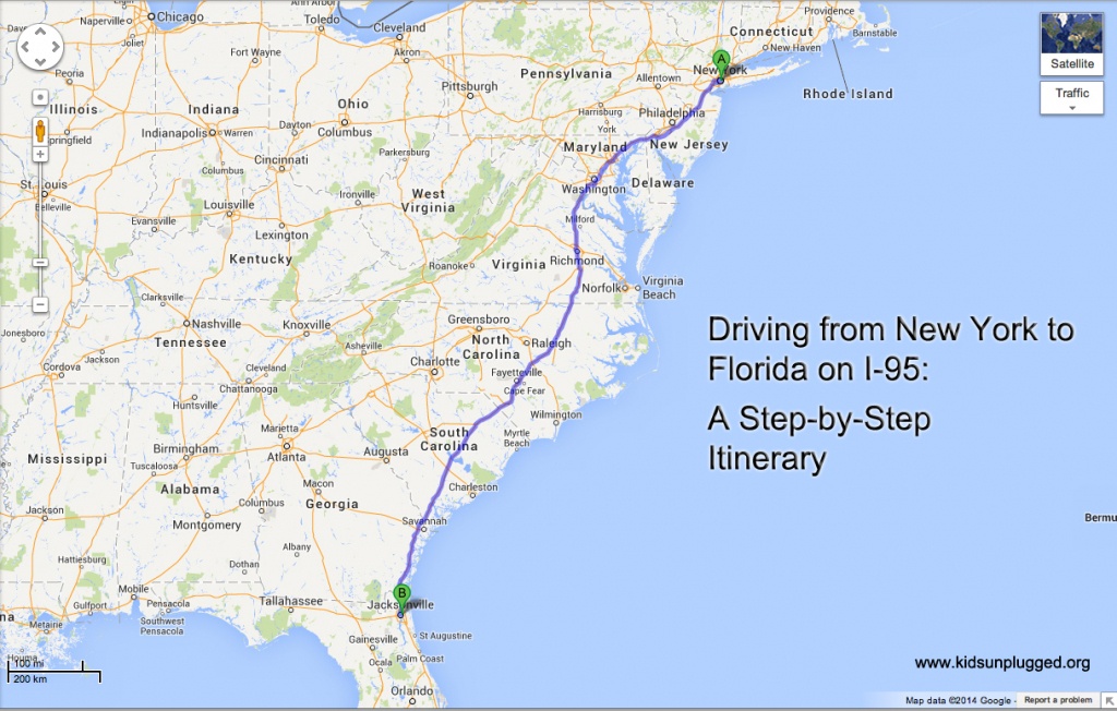 Driving From New York To Florida – A Step-By-Step Itinerary | Kids - Map Of I 95 From Nj To Florida