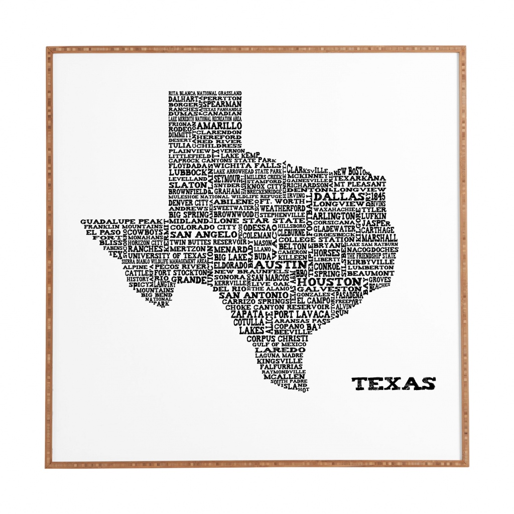 East Urban Home &amp;#039;texas Map&amp;#039; Framed Graphic Art &amp;amp; Reviews | Wayfair - Texas Map Art