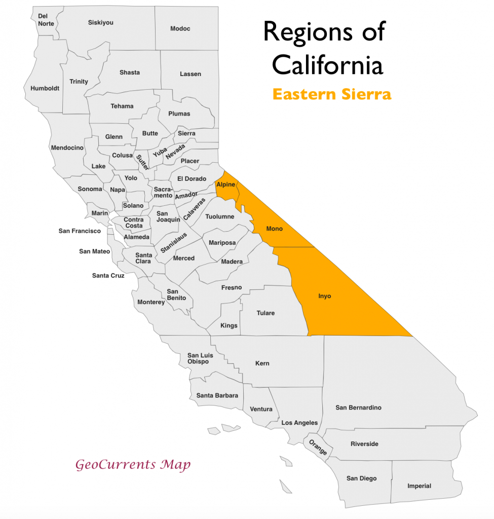 Eastern California Map | Woestenhoeve - Map Eastern Sierras California