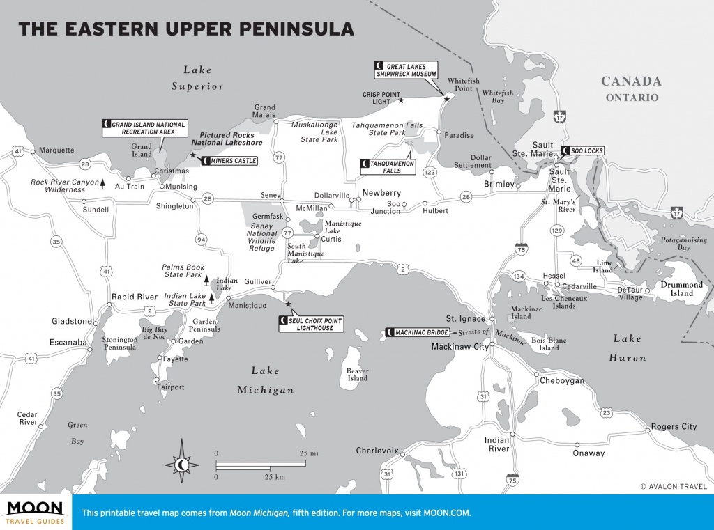 Eastern Up Vintage Upper Peninsula Of Michigan Map - Diamant-Ltd - Printable Upper Peninsula Map