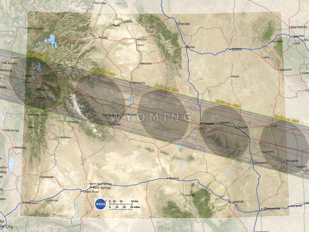 Eclipse Maps | Total Solar Eclipse 2017 - Printable Eclipse Map