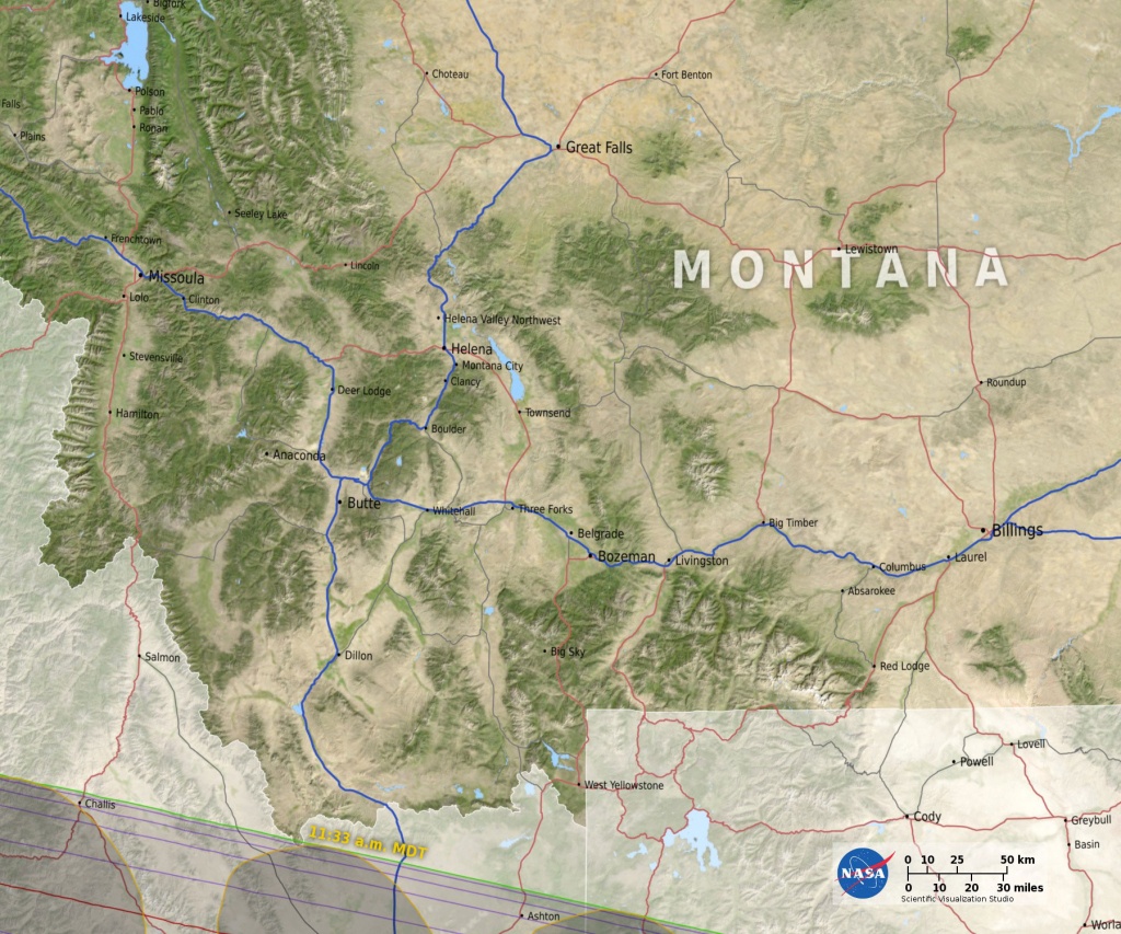 Eclipse Maps | Total Solar Eclipse 2017 - Printable Eclipse Map