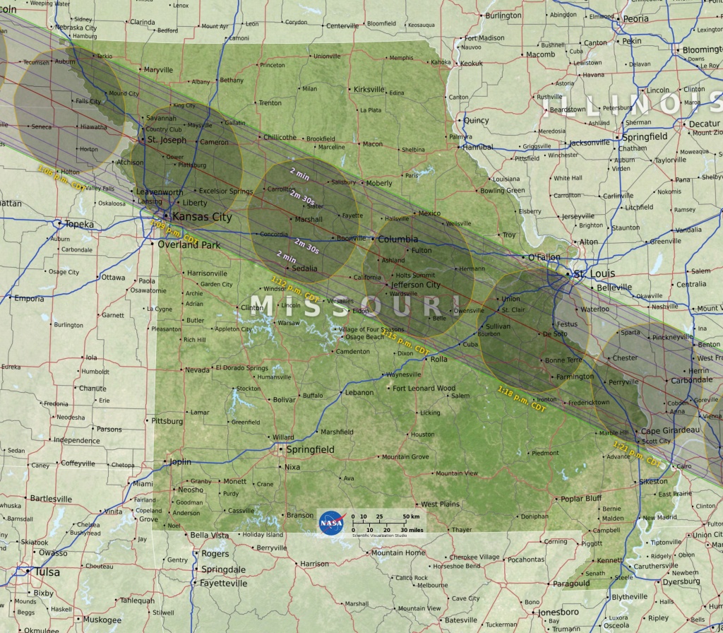 Eclipse Maps | Total Solar Eclipse 2017 - Printable Eclipse Map